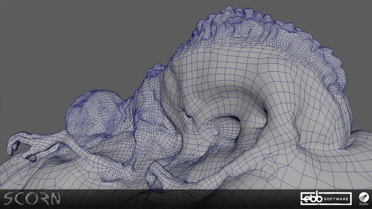 Scorn — bear corpse — wireframe