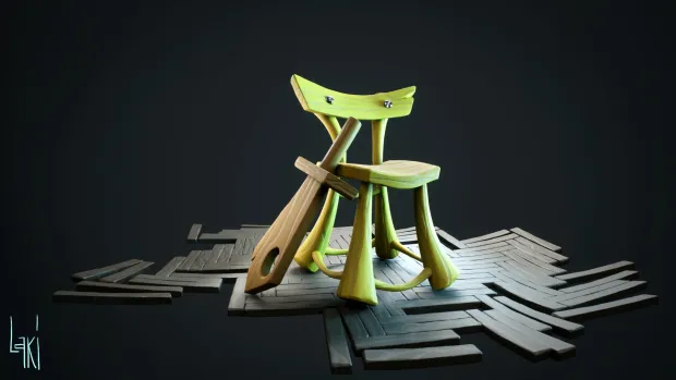 To Battle — chair and sword — props