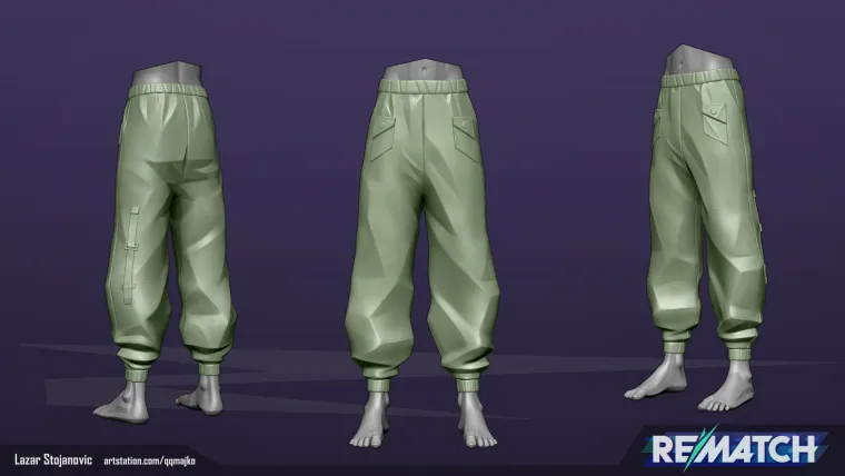 Rematch — pants — high poly